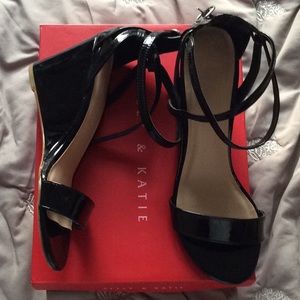 Black Wedge Sandal
